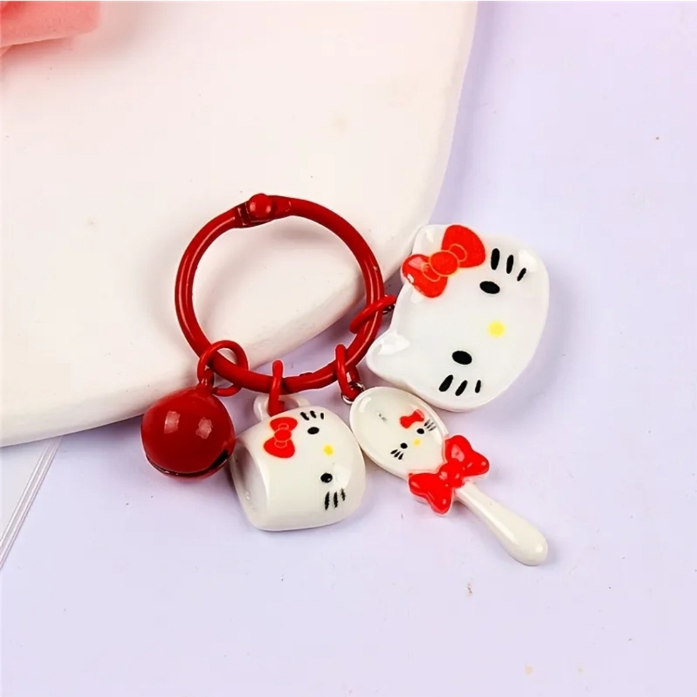 New Hello Kitty Bag Charm Keychain NWOT